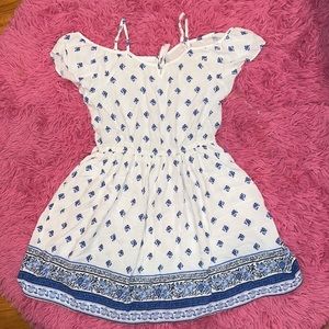 Mini boho cold shoulder dress